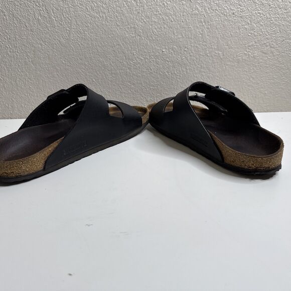 Birkenstock Arizona Leather Sandals Matte Black US Men's 9 Women's 11 EU 42 - Picture 7 of 15
